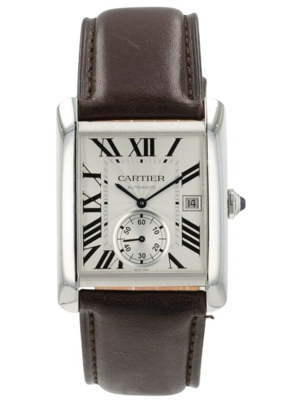Cartier Tank MC Silver Dial Stainless Steel 34mm Automatic Men’s Watch